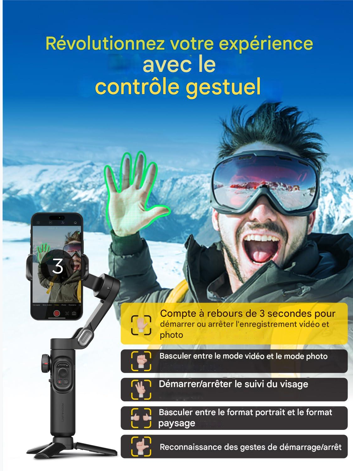 SmartTrack360™ - Trépied AI Suivi Visage | Créateurs & Appels Vidéo