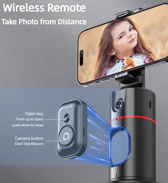 SmartTrack360™ - Trépied AI Suivi Visage | Créateurs & Appels Vidéo